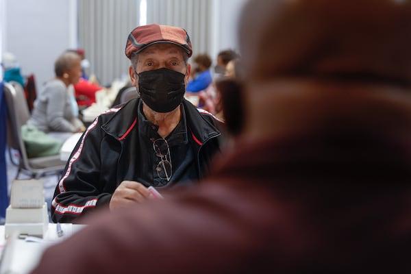 Benny Patton competes in  the American Bridge Association MLK Memorial Tournament in Atlanta on Jan. 13.  (Natrice Miller/natrice.miller@ajc.com) 