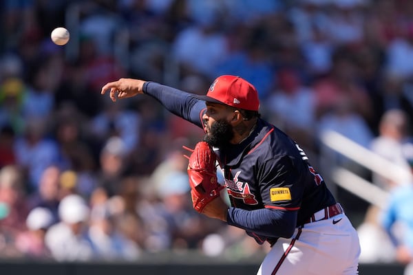 Atlanta Braves pitcher Daysbel Hernandez on Sunday, Feb. 23, 2025. 