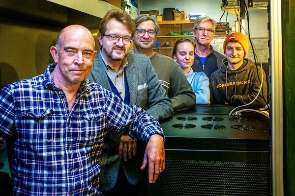 Georgia State University professor of physics and astronomy Stuart Jefferies (at left in foreground) received a $5 million grant to help with his research to detect objects in space. (Courtesy of Georgia State University)