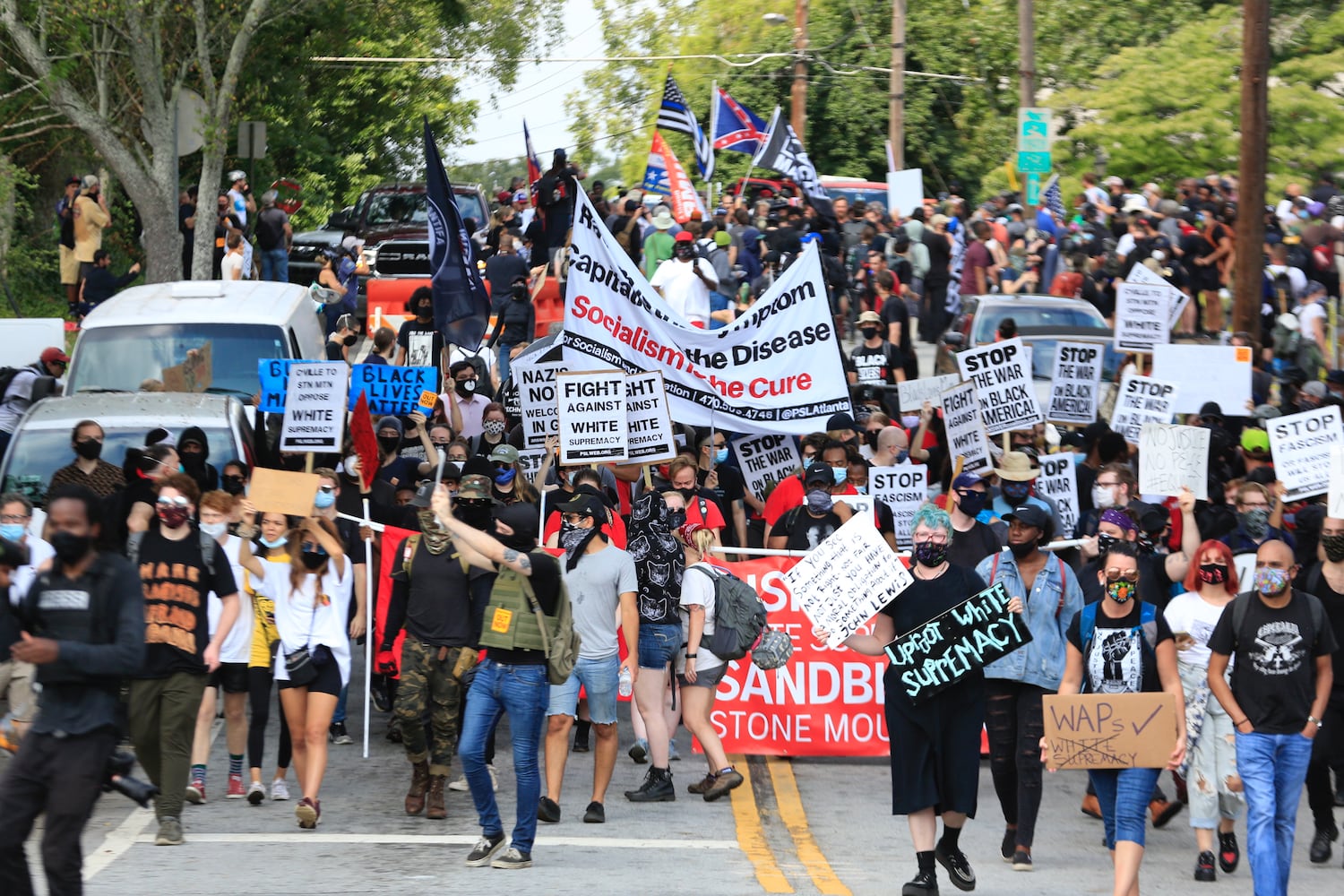 Stone mountain protest