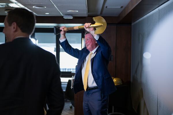 The Fanning Center is named for alumnus Thomas Fanning, who was on hand for the groundbreaking. Photo: Georgia Tech Athletics / Eldon Lindsay