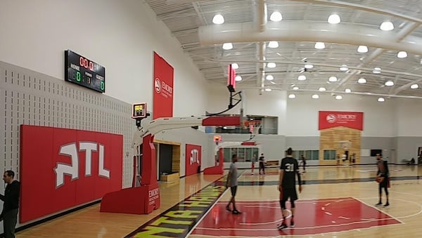 Panoramic shot of practice floors.