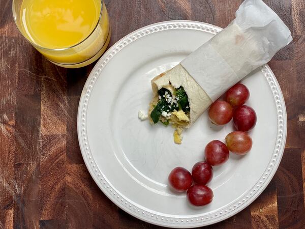 You can make sure your family is getting protein and other nutrients with Back to School Breakfast Burritos. Kellie Hynes for The Atlanta Journal-Constitution