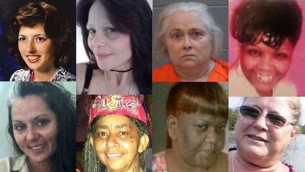 Eight women have died at Pulaski State Prison from cancer and other medical conditions in the past 10 months. Top row: Susan Weidman, Melynda Holden, Barbara Oreszak and Marlo Nichols. Bottom row: Stephanie Widener, Rosalind Pettiford, Cassandra Gilbert and Mary Ann Rinehart.