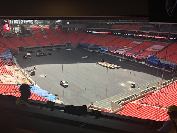  The view of the field from the press box.