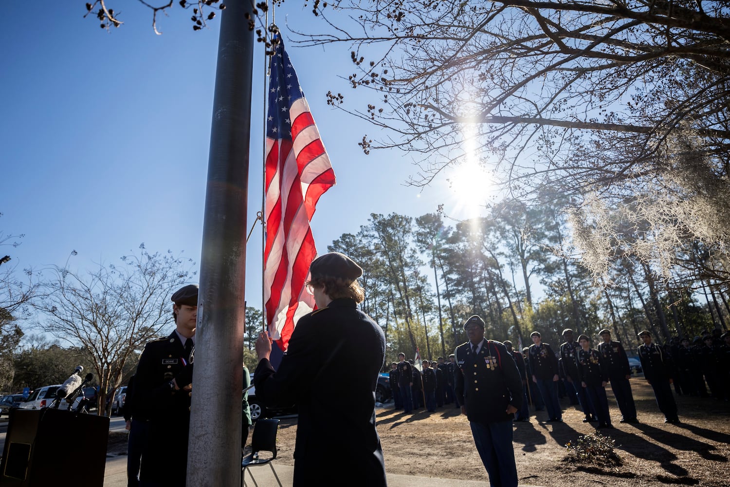 Ceremony to honor the memory of Breonna Moffett, one of three Georgia solders killed in a drone attack in Jordan.