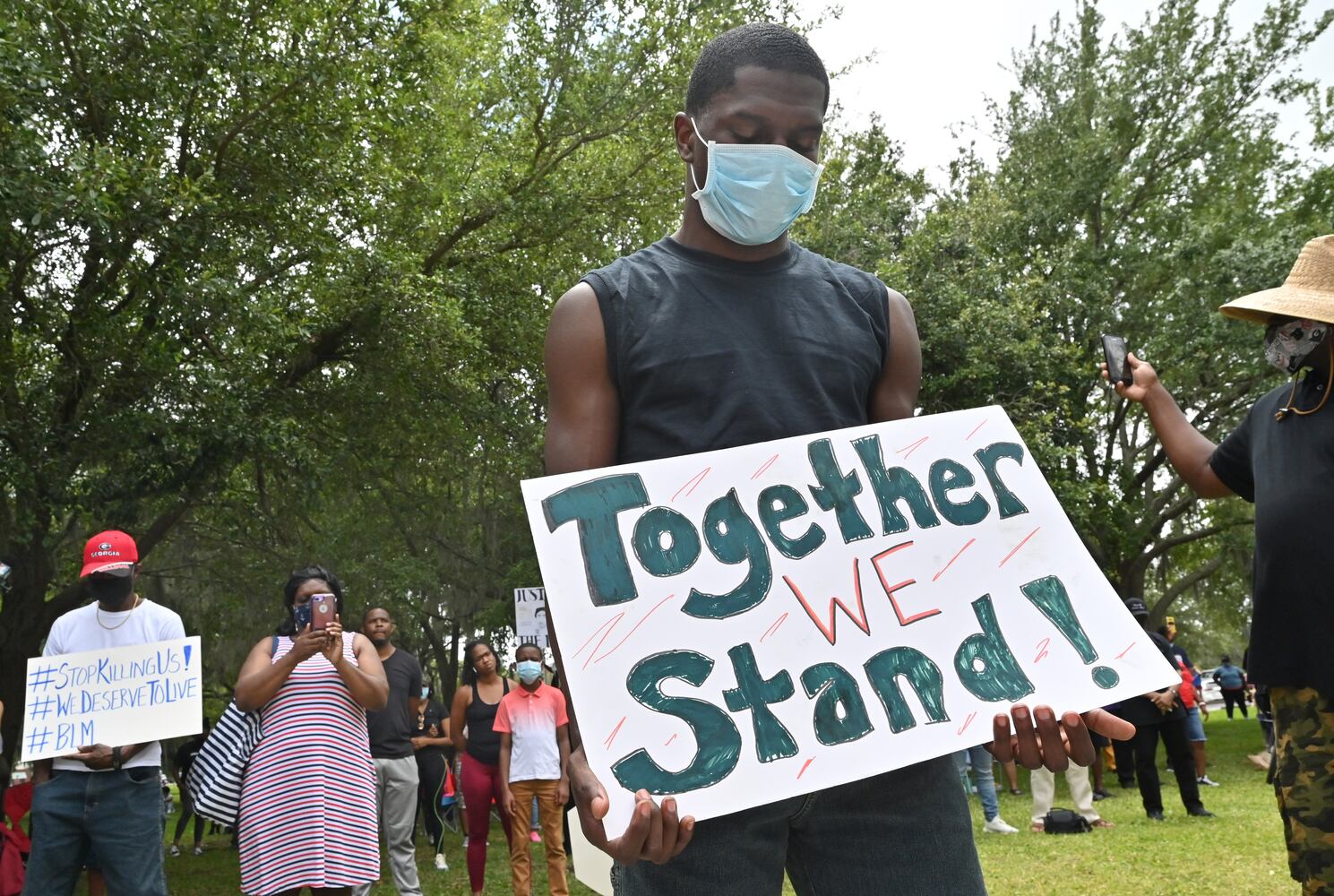 PHOTOS: Residents gather to demand justice in Ahmaud Arbery case