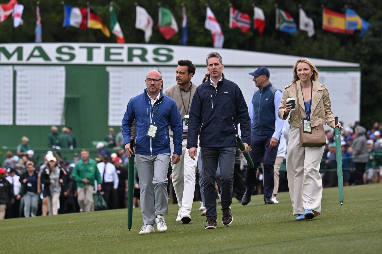 Patrons enter the course on the first day of the 2024 Masters Tournament at Augusta National Golf Club, Thursday, April 11, 2024, in Augusta, Ga. (Hyosub Shin / Hyosub.Shin@ajc.com)
