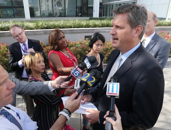 September 26, 2017 Atlanta: U.S. Attorney John Horn addresses the news media after Adam L. Smith plead guilty to accepting more than $30,000 in bribes at the Richard B. Russell Federal Building on Tuesday, September 26, 2017, in Atlanta. Curtis Compton/ccompton@ajc.com