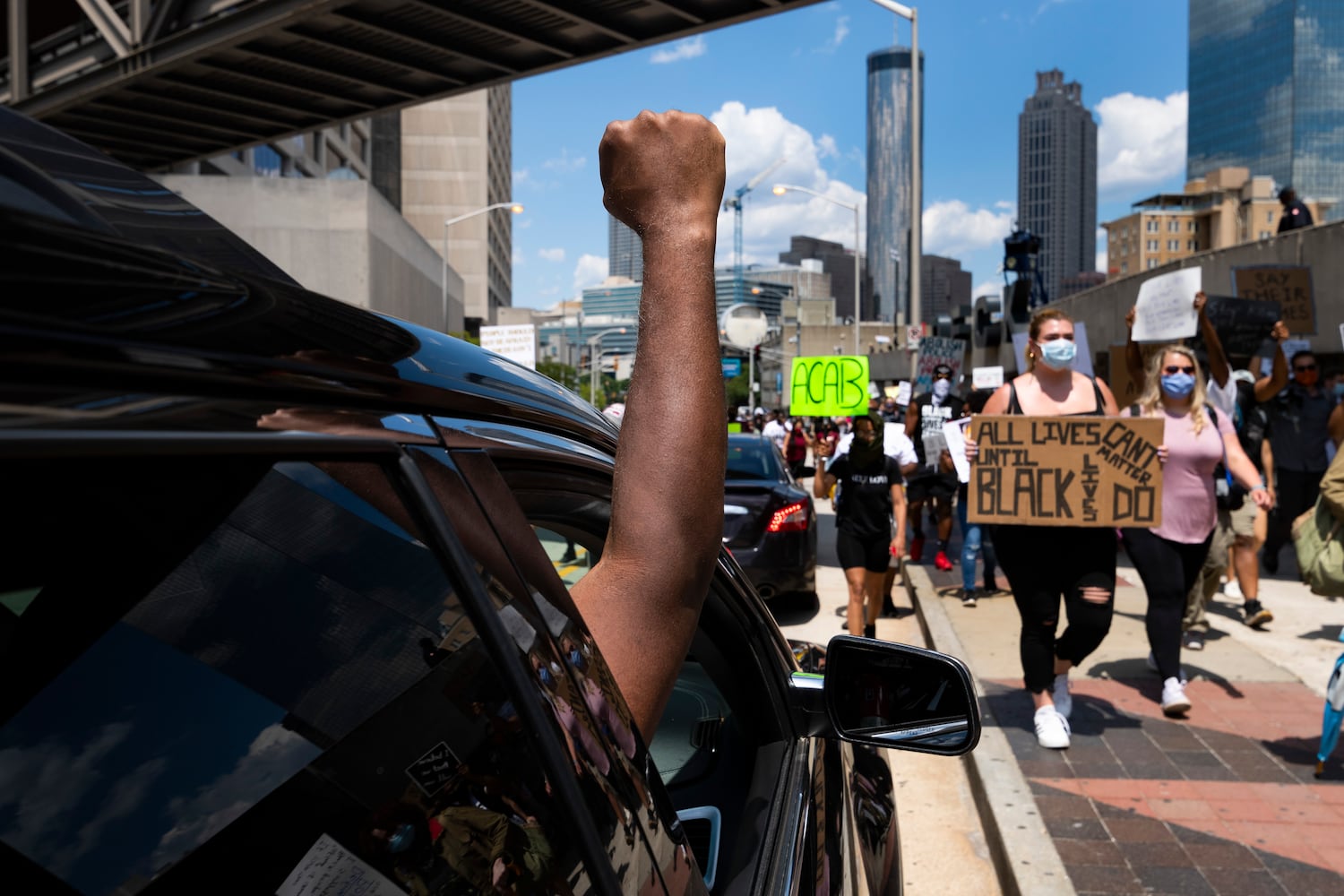 PHOTOS: Protesters gather in Atlanta over Friday’s police shooting