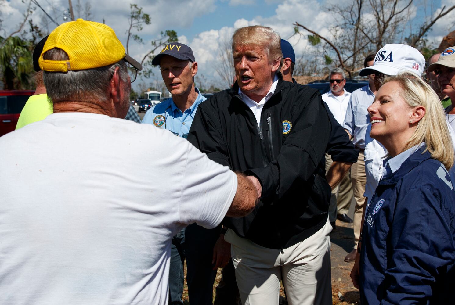 Photos: Trumps tour hurricane-ravaged Florida Panhandle