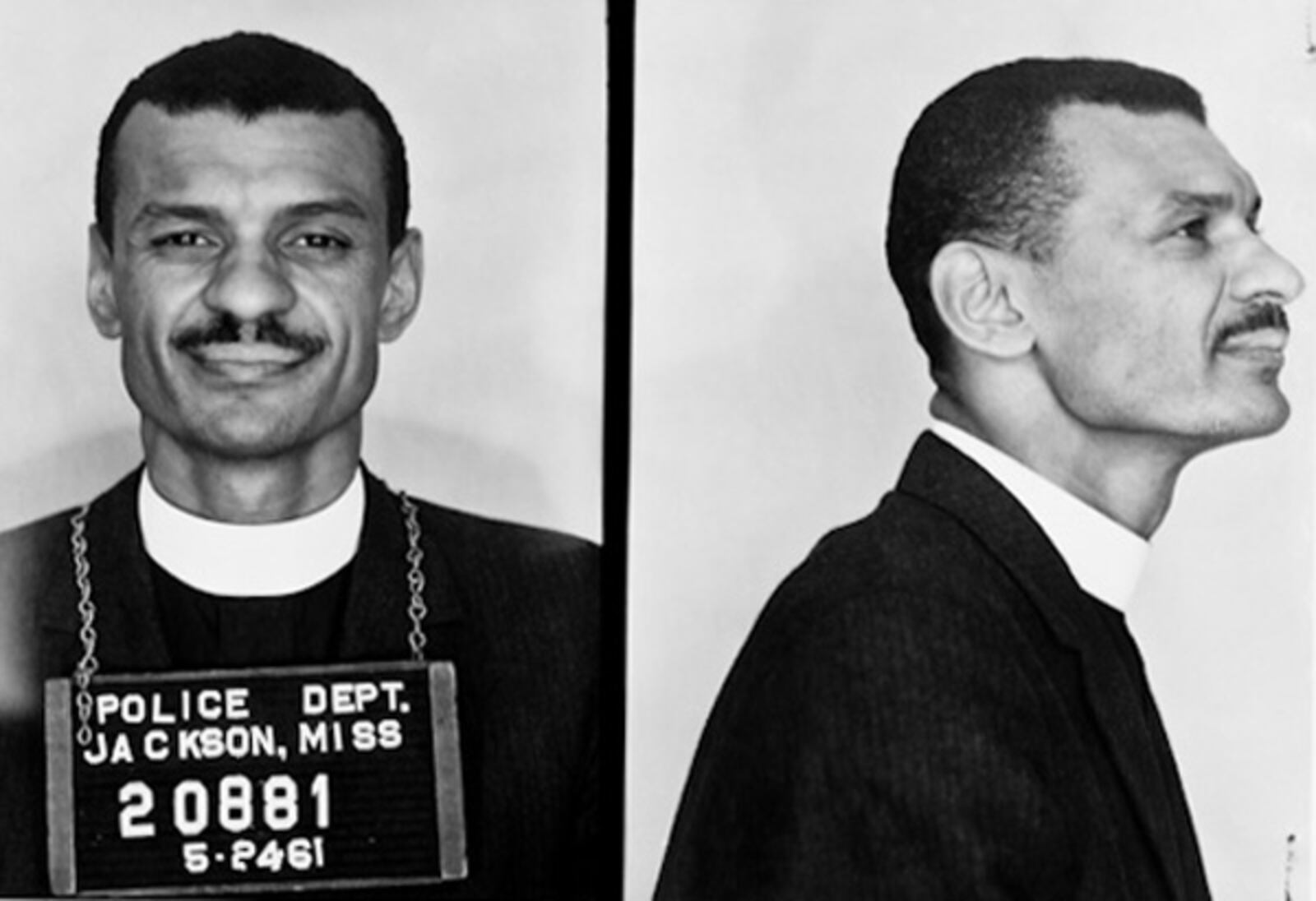 While participating in the Freedom Rides, C.T. Vivian was arrested on May 24, 1961, in Mississippi. Convicted, he was shipped to the notorious Parchman Prison. Family Photo