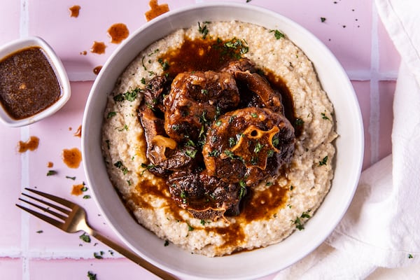 Oxtails and grits are one of several items on the menu at Betty Sue's in downtown Atlanta. (Courtesy of Madelynne Ross)