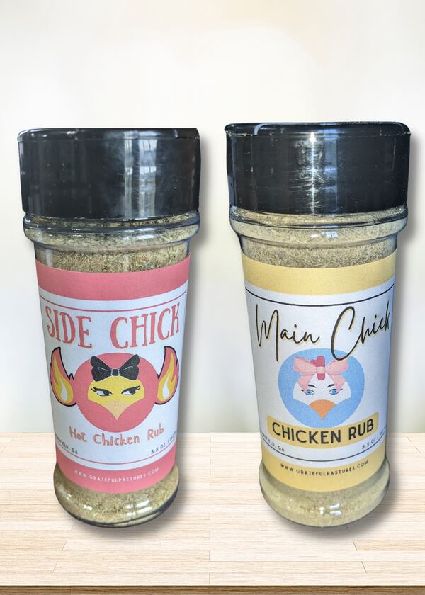 Chicken rubs from Grateful Pastures. Courtesy of Grateful Pastures