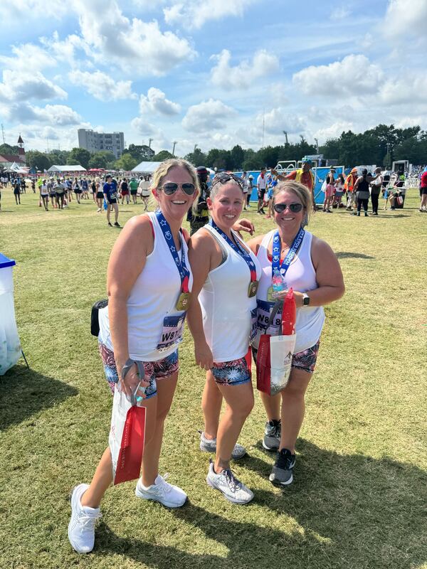 Amber Luttrell (left), 46, of West Georgia, and Hope Allen (middle), 42, of Paulding County.