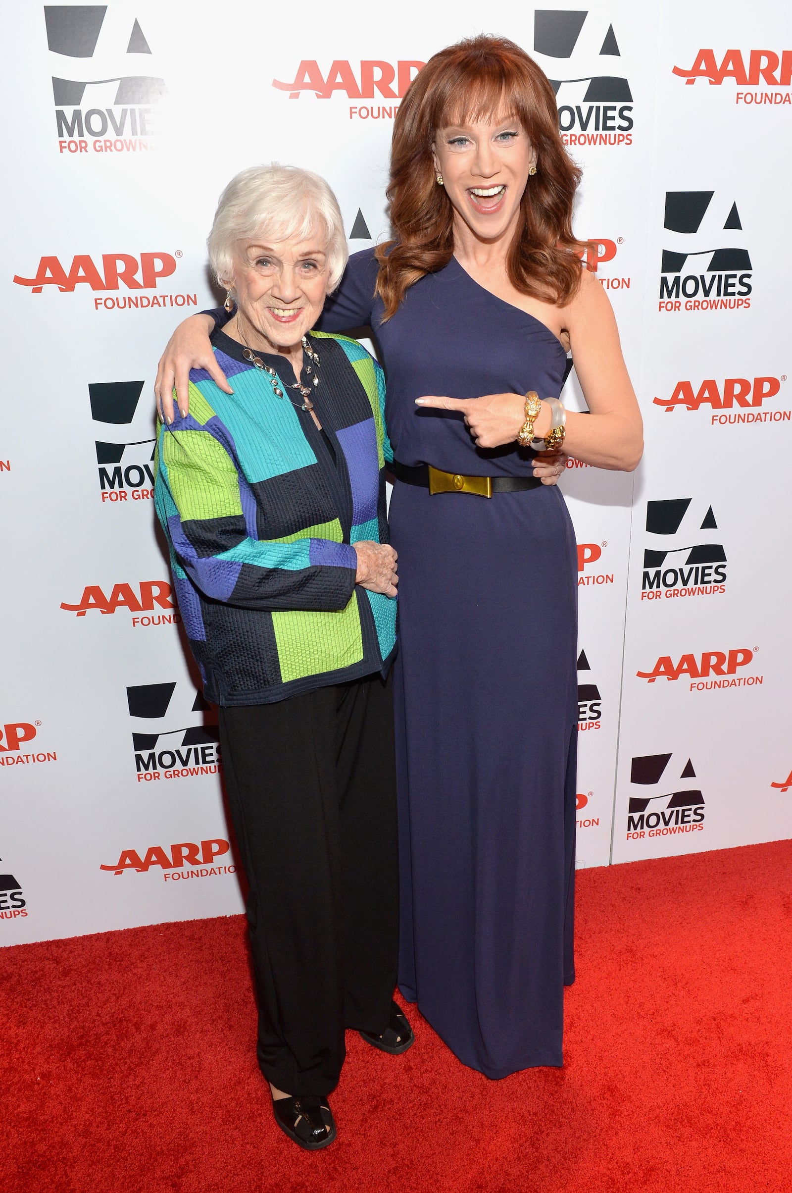 BEVERLY HILLS, CA - FEBRUARY 10: Mary Margaret Corbally and actress Kathy Griffin attend 13th Annual AARP's Movies for Grownups Awards Gala at Regent Beverly Wilshire Hotel on February 10, 2014 in Beverly Hills, California. (Photo by Michael Buckner/Getty Images)