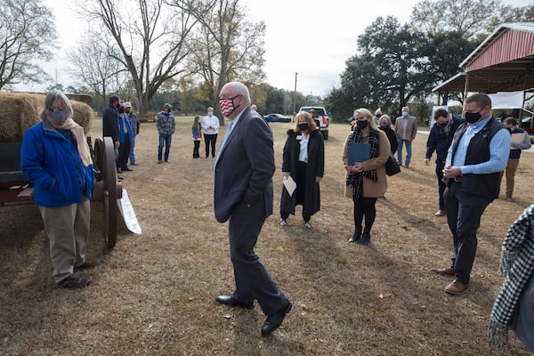 Sonny Perdue, the secretary of agriculture in the Trump administration, helped cement power in Middle Georgia when he was in the Governor's Mansion. Others who contributed to the region's clout included Perdue's cousin David and former U.S. Sen. Sam Nunn. (AJC Photo/Stephen B. Morton)