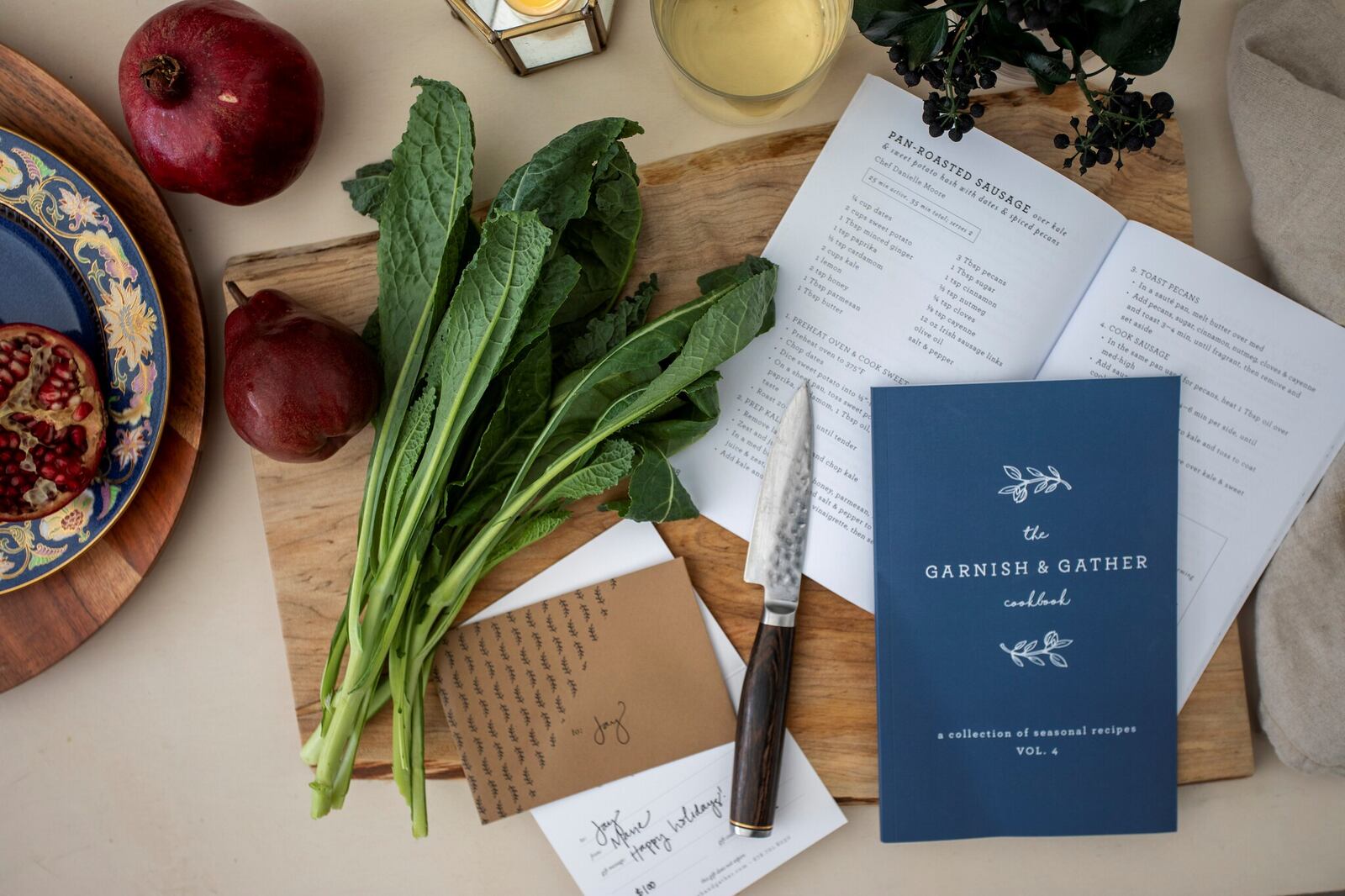 Dinner and a cookbook from Garnish & Gather. Courtesy of Garnish & Gather