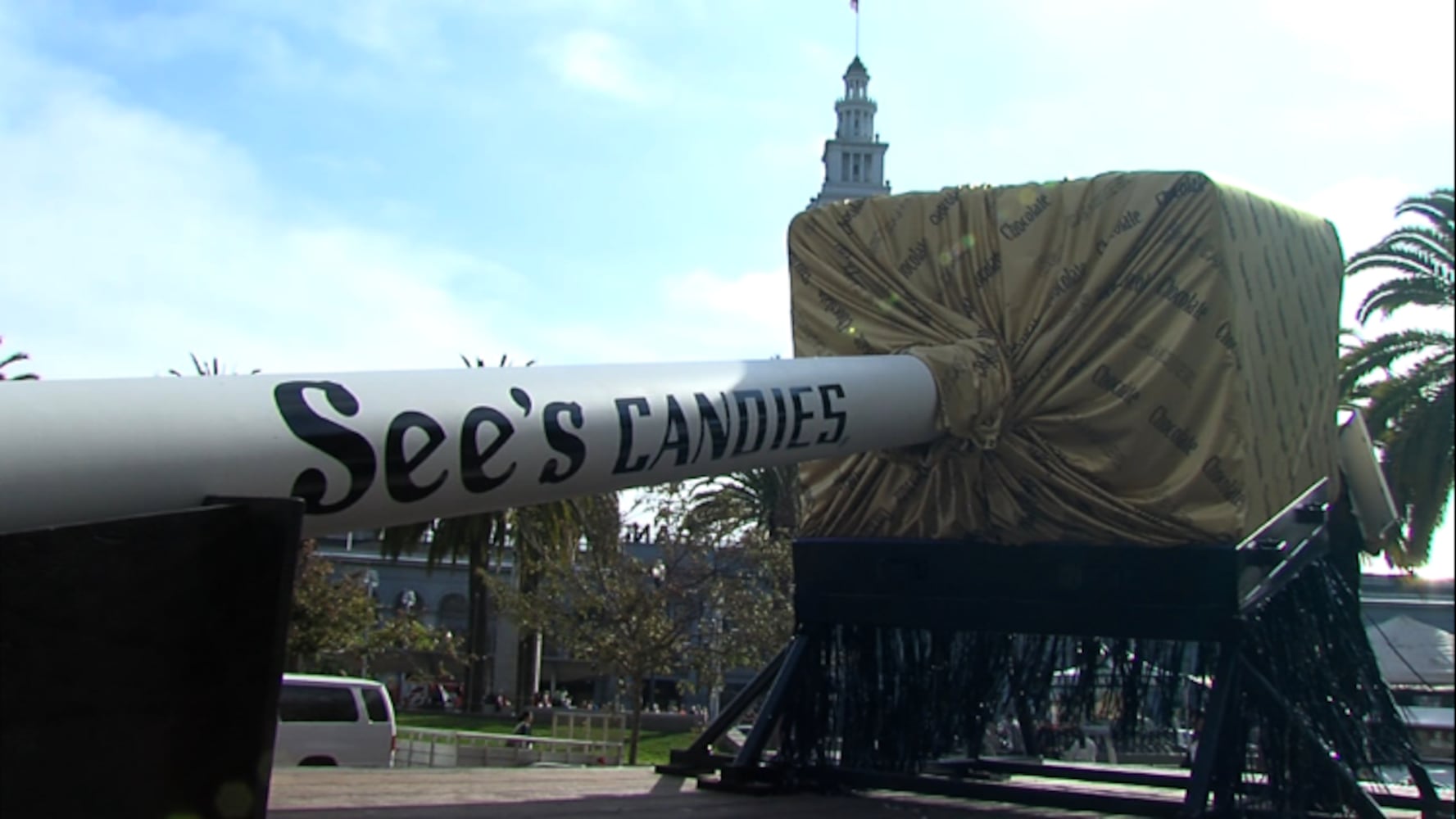 The world's largest lollypop made by See’s Candies