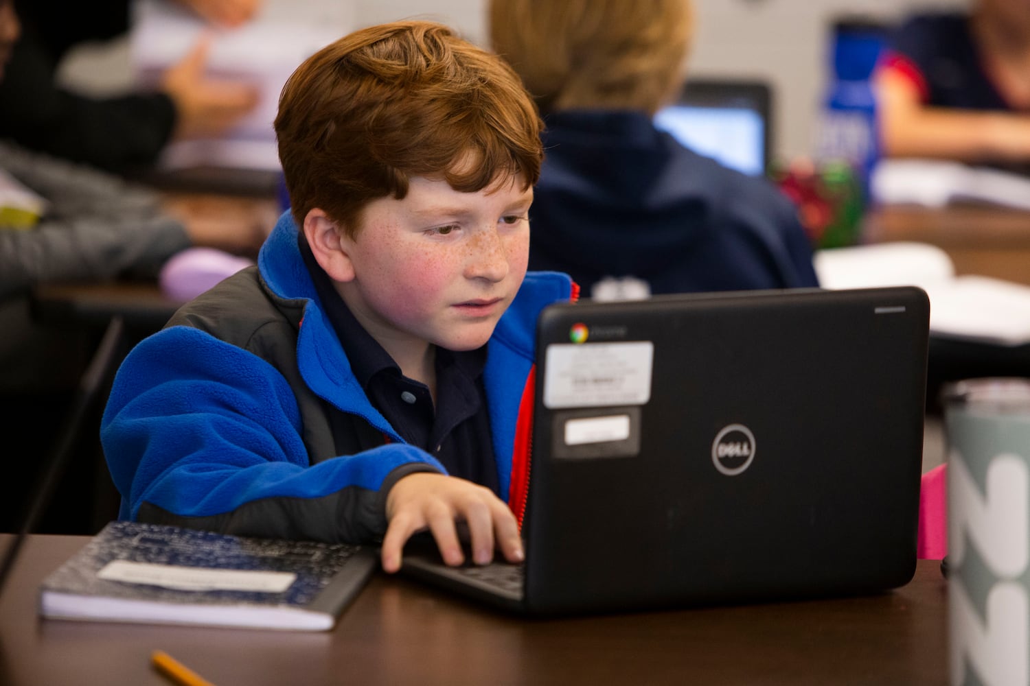 Nolan Waters takes a quiz  during class on Wednesday, November 16, 2022, at Hickory Hills Elementary School in Marietta, Georgia. Marietta City Schools, like schools across the country, are working to overcome learning loss caused by the pandemic. CHRISTINA MATACOTTA FOR THE ATLANTA JOURNAL-CONSTITUTION