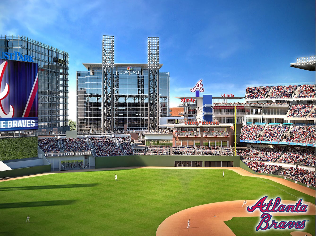 Atlanta Braves stadium renderings and site photos