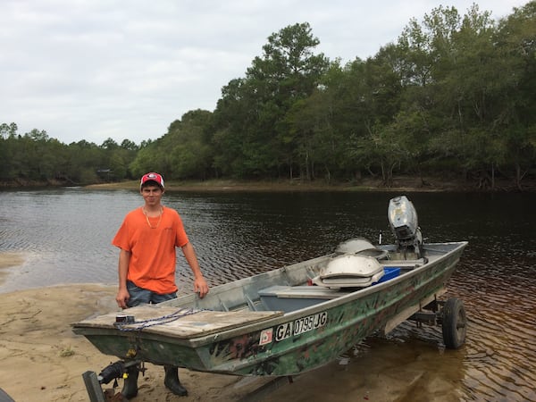 Kyle Chesser, 17, lives near the Satilla River in Brantley County, Georgia, and doesn't plan to evacuate.