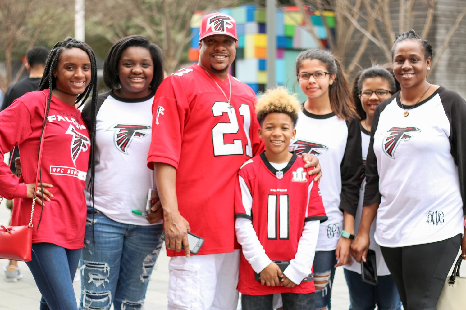 Falcons fans in Houston