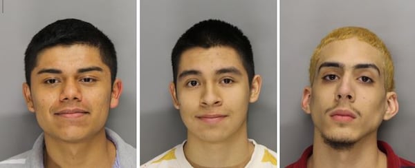 Pablo Angel Delgado (from left), Anthony Aguilar, Victor Lazo