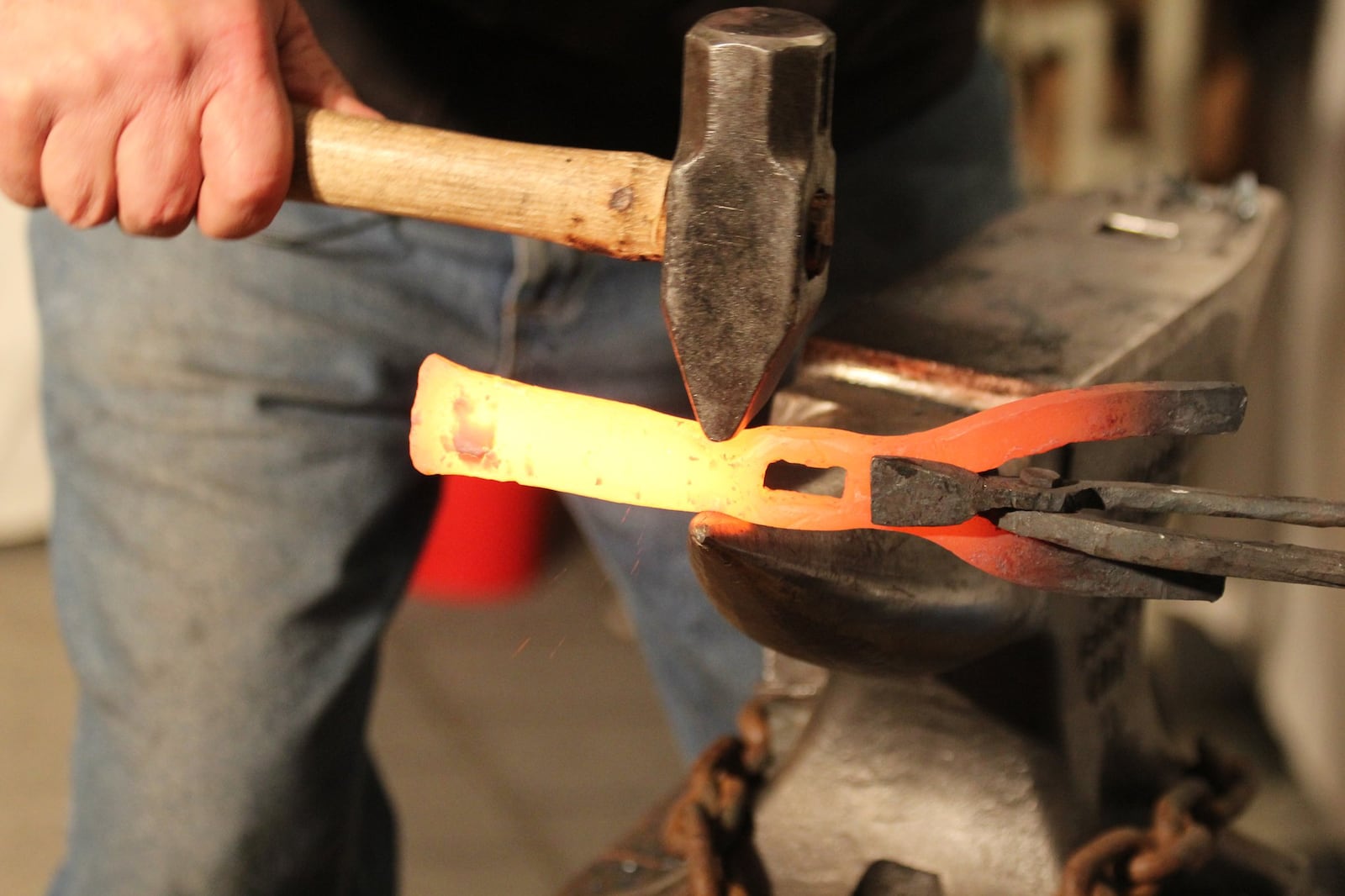 Transforming a gun into a garden tool during one of the tour events. CONTRIBUTED BY COE BIRCHFIELD