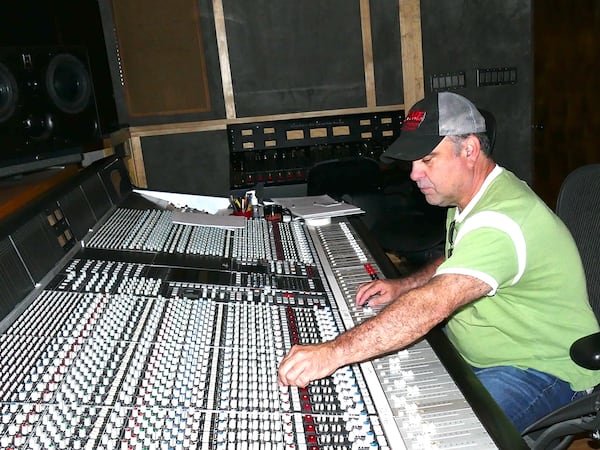 Studio President Rodney Hall, son of founder Rick Hall, at work at FAME Studios in Muscle Shoals, Alabama. 
Courtesy of Wesley K.H. Teo