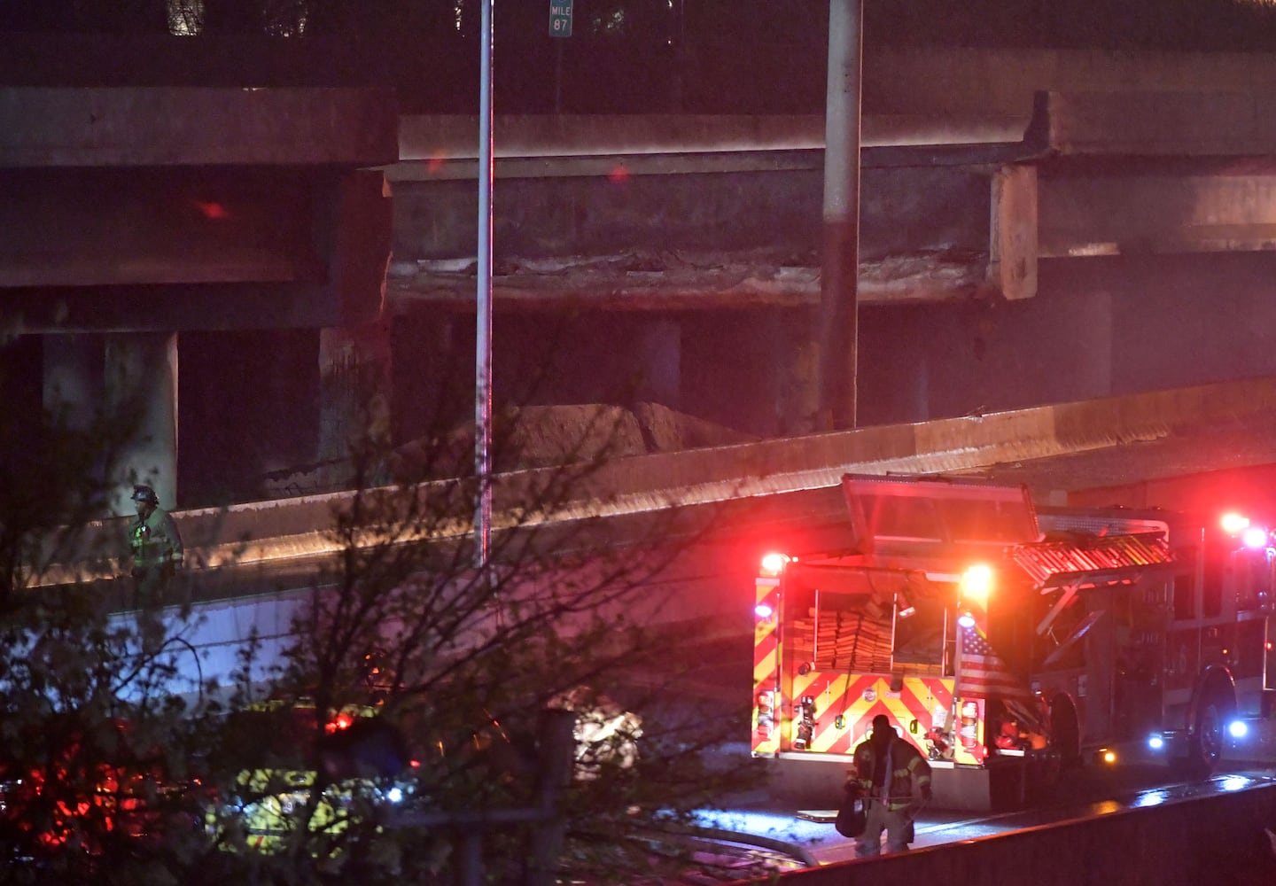 I-85 bridge collapse and fire