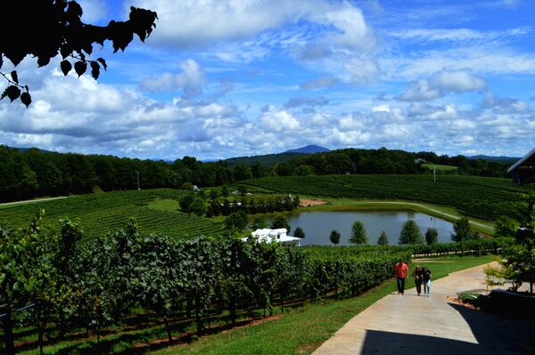  Frogtown Cellars boasts striking views from its porches and decks. Photo courtesy of Dahlonega-Lumpkin County Chamber & Visitors Bureau