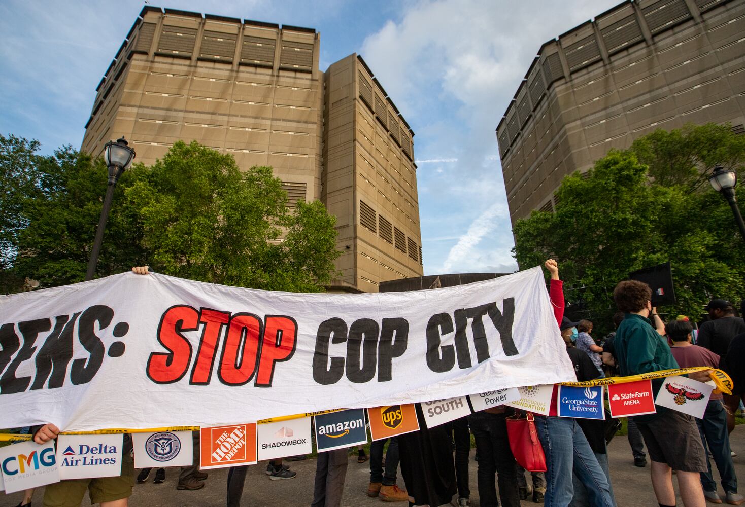 No Copy City protestors at the DeKalb County jail