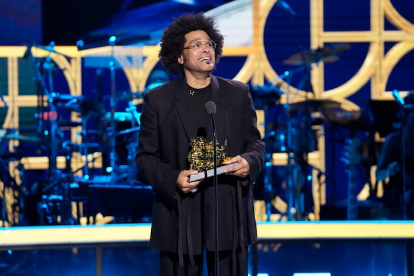 Maxwell accepts the Living Legend Award at the Soul Train Music Awards at the Apollo Theater on Saturday, Nov. 20, 2021, in New York. (Photo by Charles Sykes/Invision/AP)