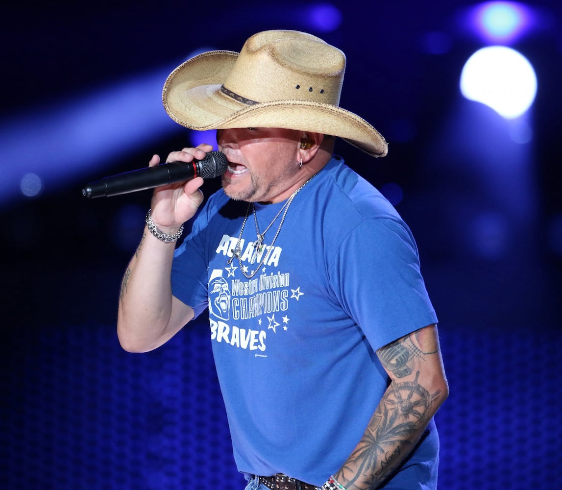 Macon native Jason Aldean rocked Atlanta's Lakewood Amphitheatre on Saturday, August 5, 2023, on his Highway Desperado Tour. (Photo: Robb Cohen for The Atlanta Journal-Constitution)