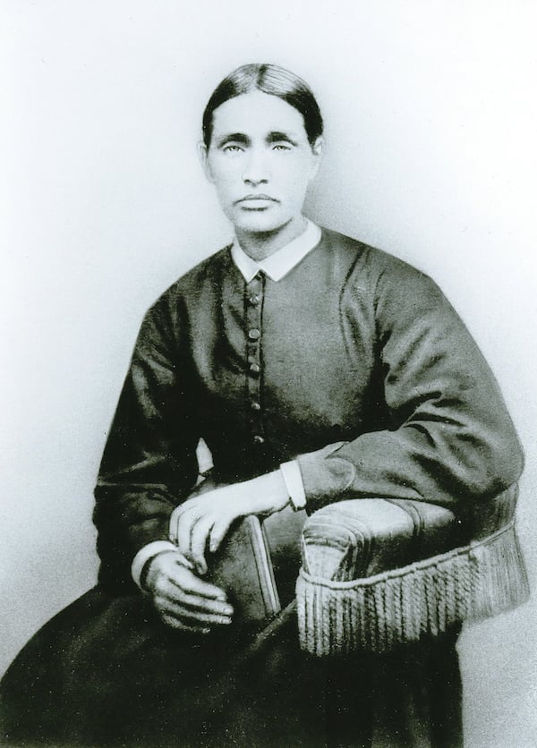 Mother Mathilda Taylor Beasley, a former slave who became a free woman in Savannah, taught slaves to read and later became a nun, using her fortune to establish Georgia’s first African-American order. The subject of this photo is unidentified but is thought to possibly be the only image of Mother Mathilda. (Georgia Historical Society)