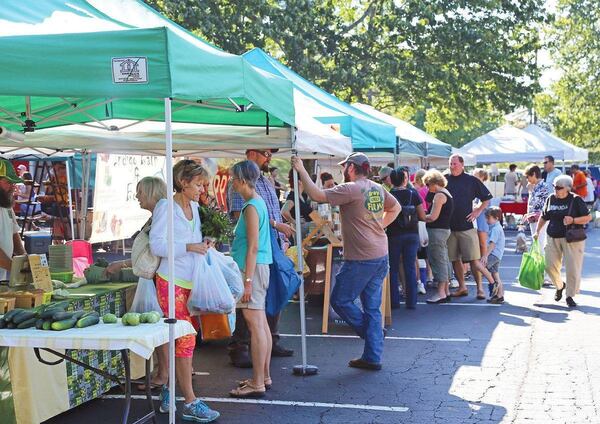 The Heritage Sandy Springs Museum and Park Farmers Market moved to a site adjacent to City Springs last year. The new location provides room to stretch out and walking access to Sandy Springs’ shops and restaurants. CONTRIBUTED BY HERITAGE SANDY SPRINGS MUSEUM AND PARK STAFF