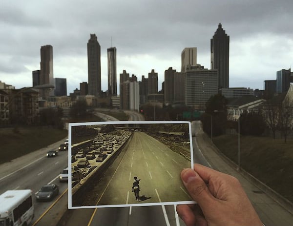 Digital animators took steps to alter the scenery in downtown Atlanta without distracting from 'The Walking Dead' storyline.