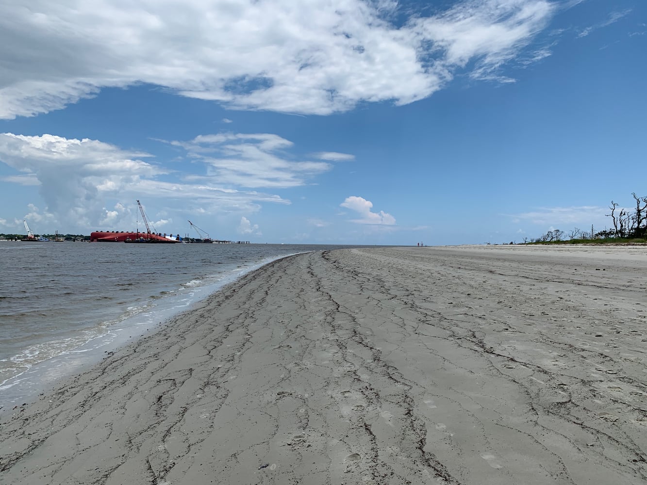 Golden Ray shipwreck as of July 2020