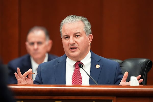 FILE - Florida Chief Financial Officer Jimmy Patronis speaks during a meeting between Gov. Ron DeSantis and the state cabinet at the Florida capitol in Tallahassee, Fla., on March 5, 2025. (AP Photo/Rebecca Blackwell, File)