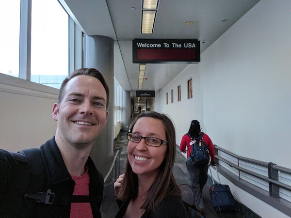 Nate and Jessica Baumgart arrived back into the United States early this month after a yearlong trip around the world. CONTRIBUTED