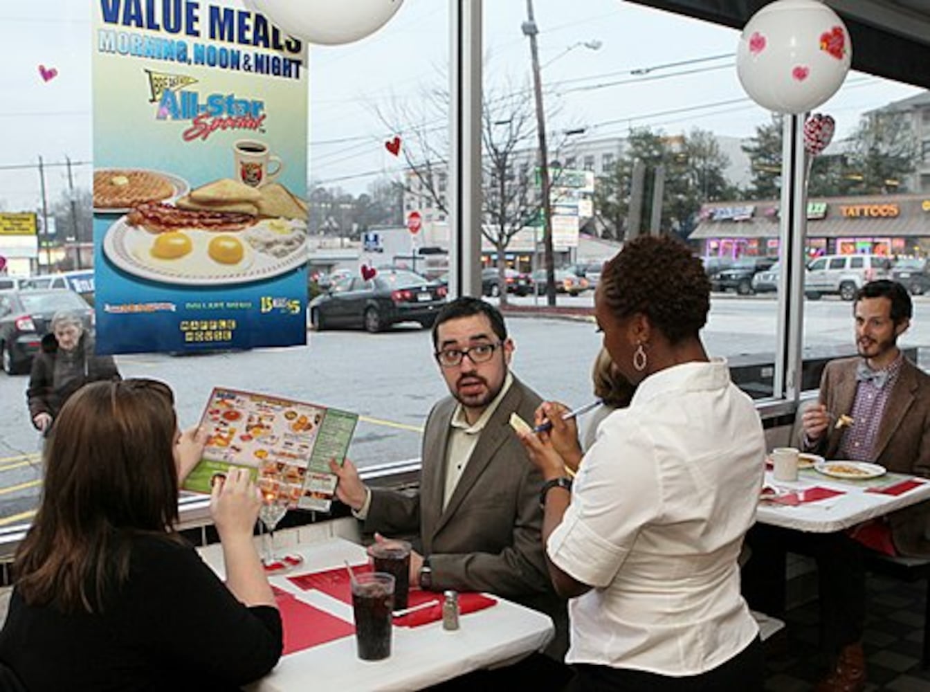 Love in the air at Waffle House