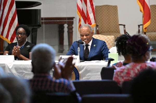 U.S. Rep. David Scott of Atlanta (center) is the top ranking Democrat on the House Committee on Agriculture. 