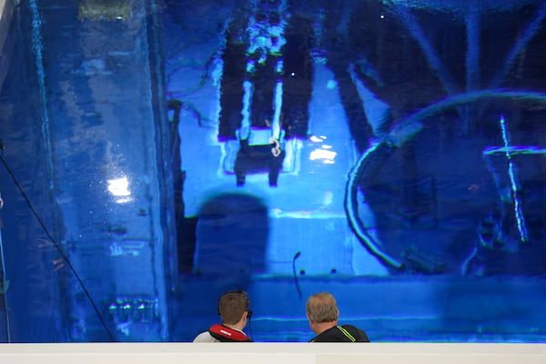 The fuel pool and refueling canal inside Unit 3 at Plant Vogtle in Burke County near Waynesboro are shown on Friday, Oct. 14, 2022. (Arvin Temkar / arvin.temkar@ajc.com)