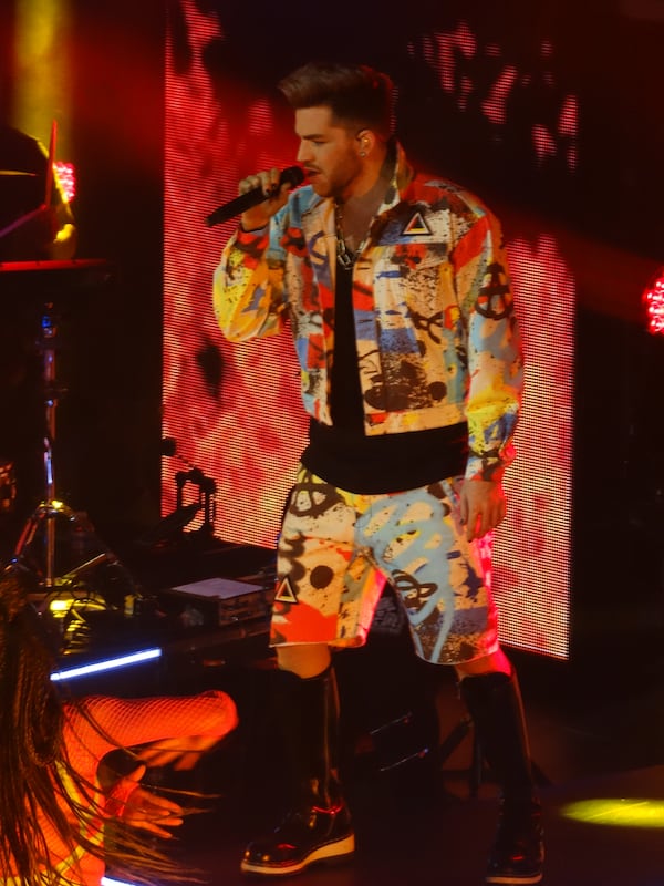 Three outfit changes for Adam Lambert: Rodney Ho/rho@ajc.com