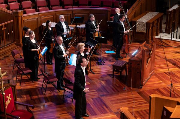 Performers from the Atlanta Symphony Orchestra at the Peachtree United Methodist Church's organ concert Oct. 24. / Photo by Mark Rainey