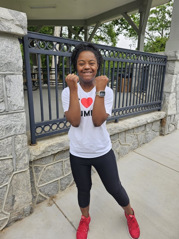 Elisha McKenzie, a 21-year-old Suwanee woman with Down syndrome, works as a certified Zumba instructor. Courtesy of Richard McKenzie