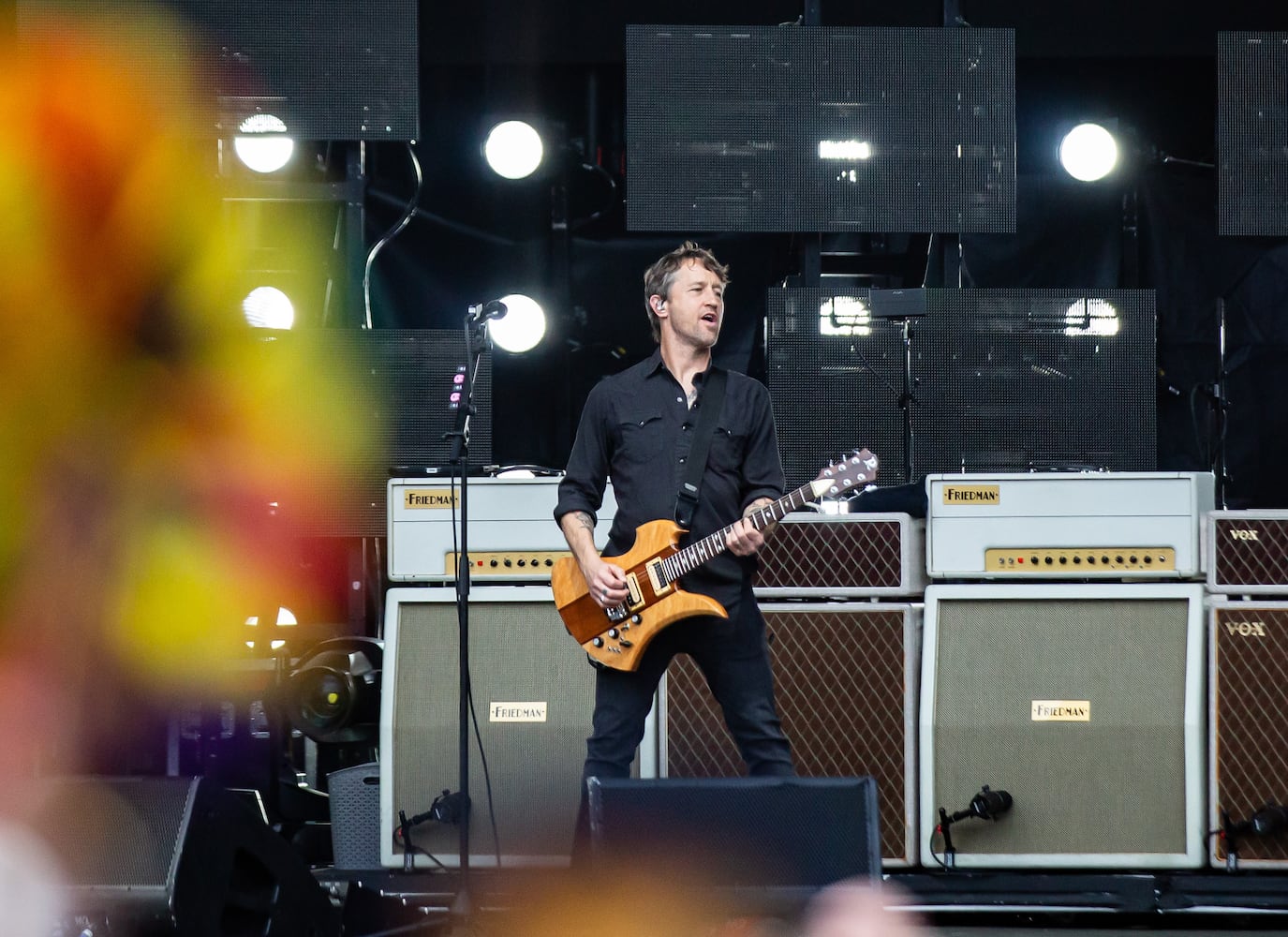 Atlanta, Ga: Foo Fighters closed out Shaky Knees 2024 on Sunday night with extended versions of their biggest hits. Photo taken May 5, 2024 at Central Park, Old 4th Ward.  (RYAN FLEISHER FOR THE ATLANTA JOURNAL-CONSTITUTION)