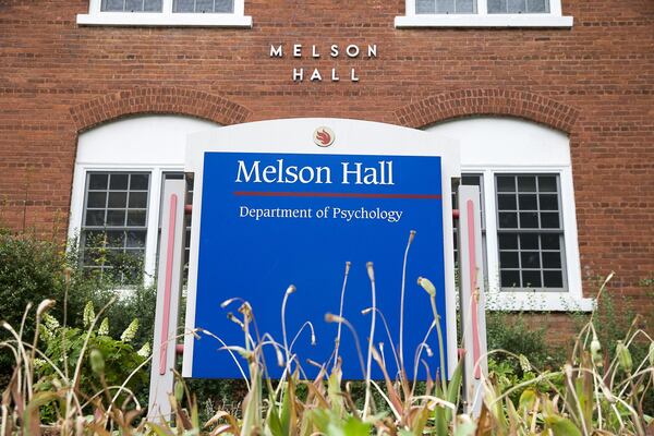 The exterior of Melson Hall at the University of West Georgia’s main campus in Carrollton. Archaeological tests on a plot of land next to the hall suggest slaves from a former plantation might have been buried there. (ALYSSA POINTER/ALYSSA.POINTER@AJC.COM)