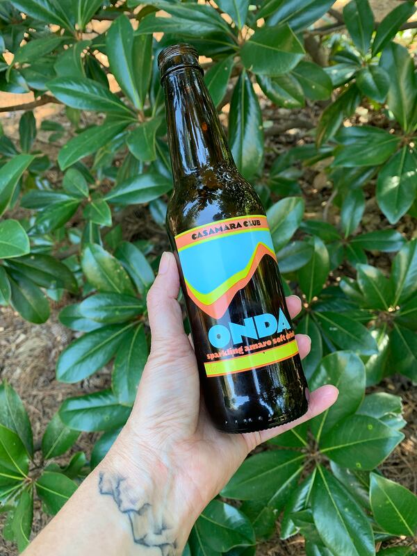 Onda soda has woodsy sage desert aromas, light citrus from fresh lemon, juniper berry flavor with bitter chinotto and dank salinity.
Angela Hansberger/For The AJC